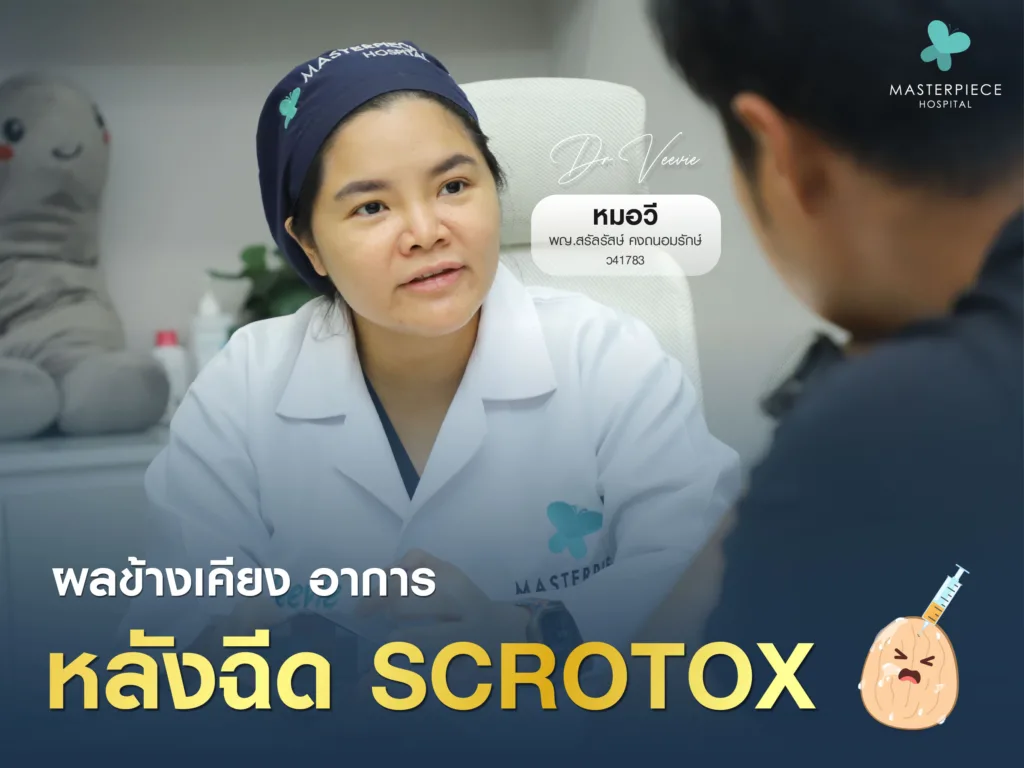 ผลข้างเคียง อาการ หลังฉีด Scrotox