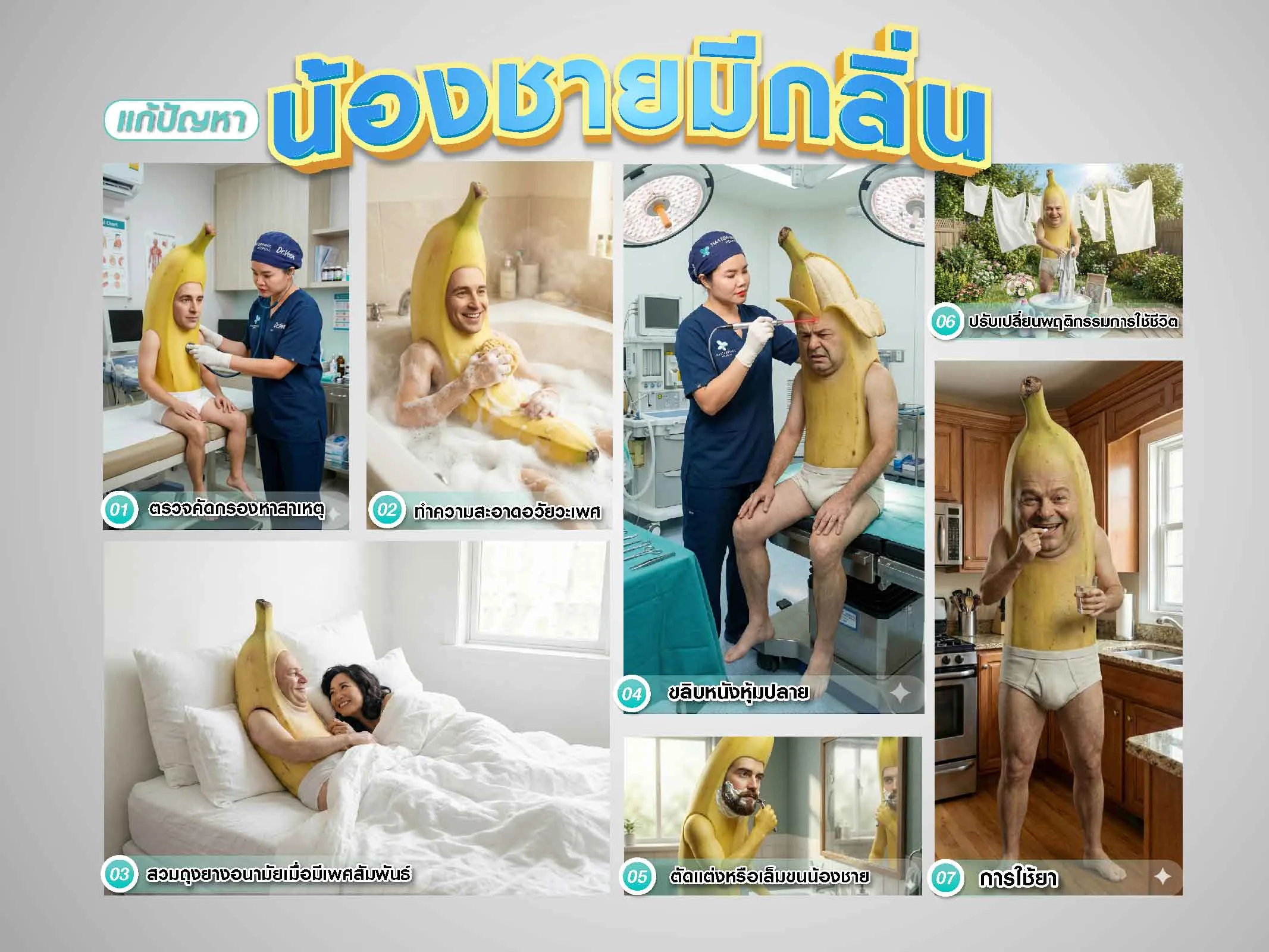 วิธีการแก้อาการน้องชายมีกลิ่น
